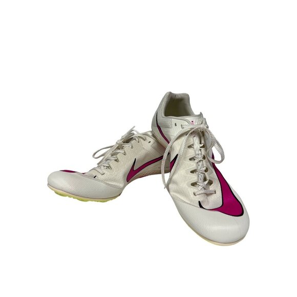 NEW Men's Nike Zoom Rival Sprint Track and Field Spikes White Pink Size 12.5 - Picture 3 of 10